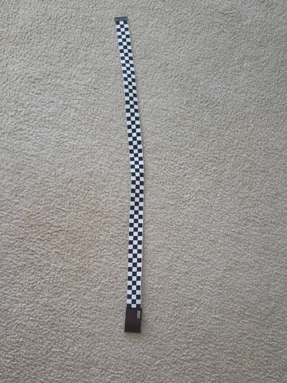 Vans Checkerboard Web Belt in Black and White 36 In